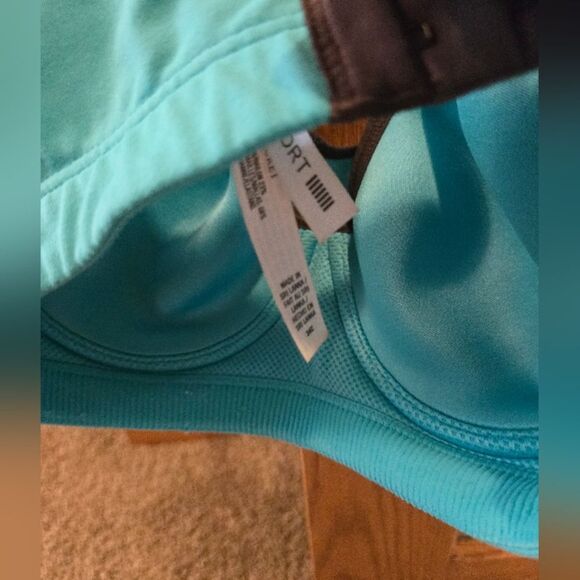 Victoria Secret Sports Bra 34C Underwire Teal Womens Deadstock Retro Vsx - Picture 12 of 16